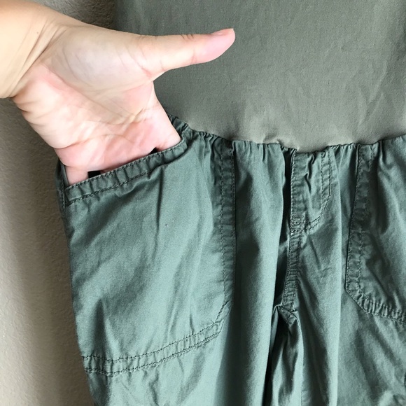 Motherhood Maternity Olive Green Cargo Crop Pants - Picture 6 of 11